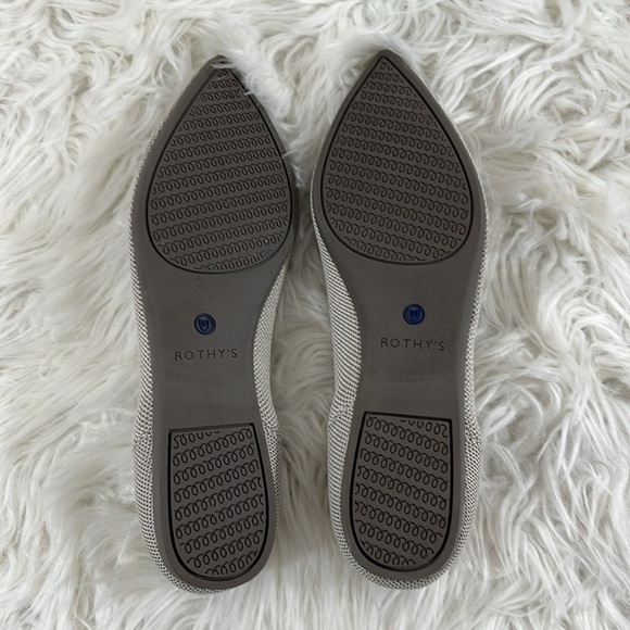 ROTHY’S The Point in Flax Birdseye Size 7.5 Flats Slip On Shoes - Picture 10 of 14